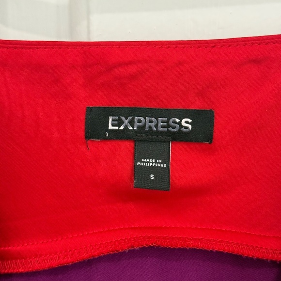 Color Block Satin Dress (Express) - Picture 2 of 3